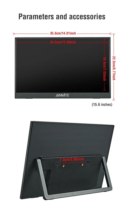 Travel-Friendly 15.6 Inch Touch Monitor 1080p HDR Gaming On The Go