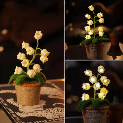 Lily Knitted Of The Valley Cotton Rope Pot Lamp Cozy