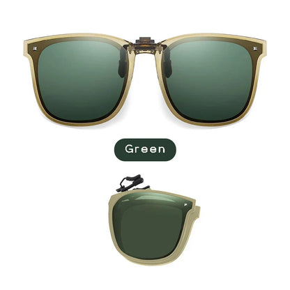 On Clip Sunglasses Foldable Oversized Square Flip Up UV400 Polarized Sunglasses Summer 2026 Trend Gift