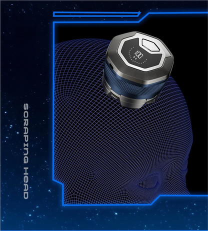 6D Motor-Driven Head Shaver for Men - Water-Resistant Magnetic Rotary Razor with LED Bald Head Hair Trimmer