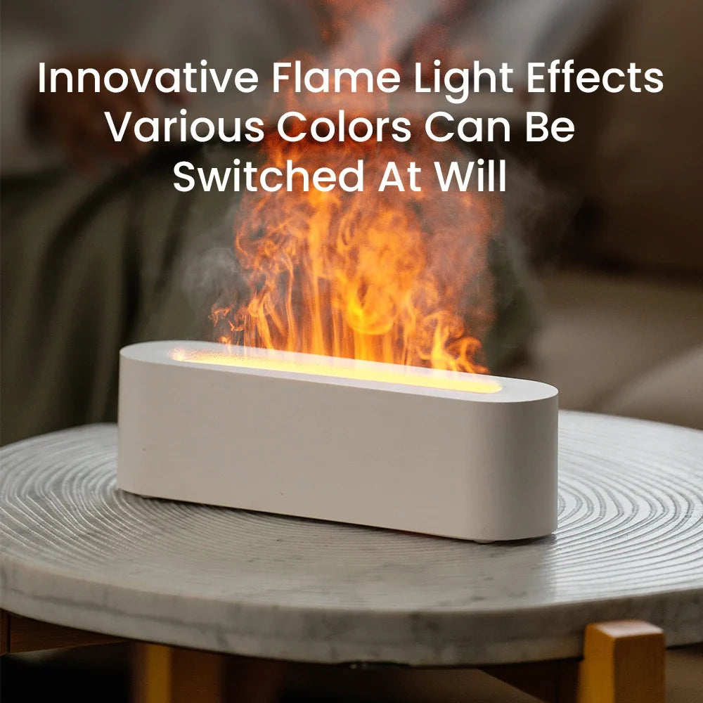 Oil Essential Aroma Diffuser Flame Humidifier with RGB Light