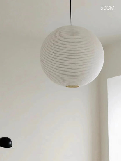 Pendant Japandi Lamp Wabi Sabi Rice Paper Round LED Dimmable