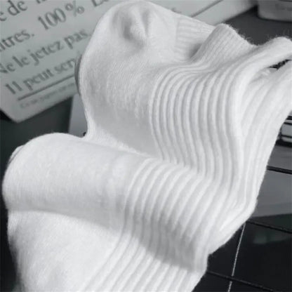 Plush women's invisible ankle socks 5-pack - 100% cotton sweat-absorbing low-cut boat socks