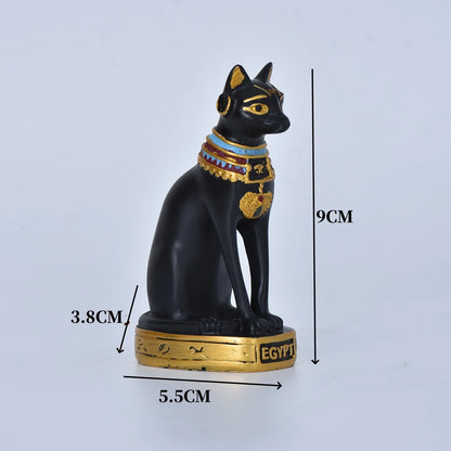 Cat Statue Mini Egyptian Cat Goddess Resin Decor For Household And Garden Retro Gift Idea