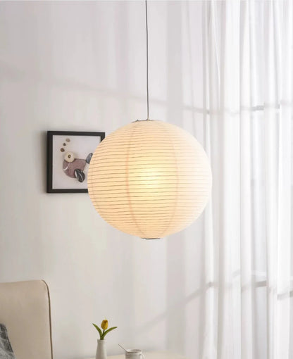 Wabi Japandi Sabi Round Pendant Light E27 LED Hanging Cozy Lamp
