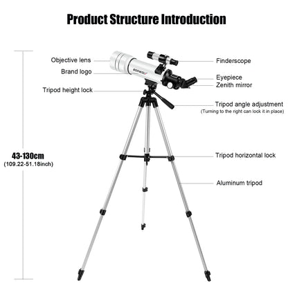 Telescope Astronomical With Phone Adapter And Tripod 333X Zoom For Moon And Stars Back To School 2026 Gift