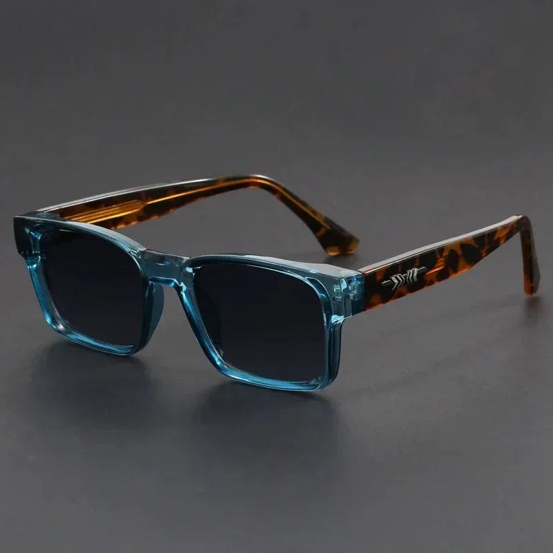 mirror lens, anti-mist outdoor driving shades, wide coverage – Men's square frame sunglasses UV400