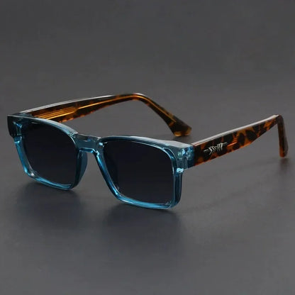 mirror lens, anti-mist outdoor driving shades, wide coverage – Men's square frame sunglasses UV400