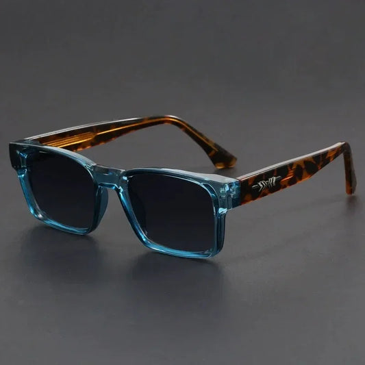 mirror lens, anti-mist outdoor driving shades, wide coverage – Men's square frame sunglasses UV400