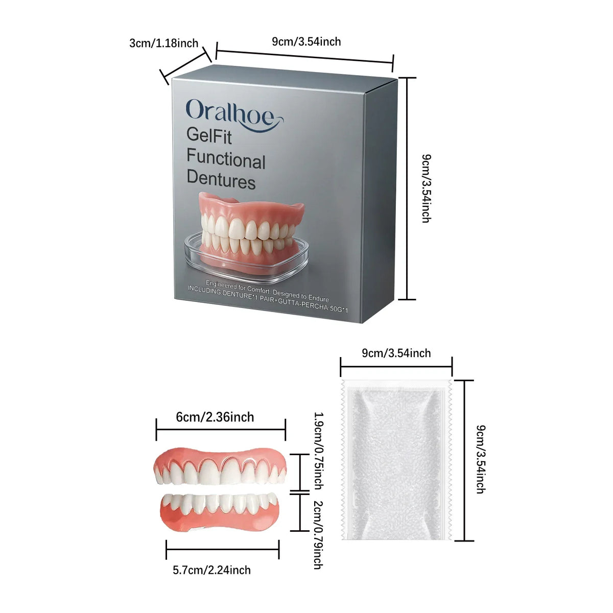 Safe, Simple Fit, Instant Smile Restoration 2026 – Plush Silicone Temporary Dentures Full Kit