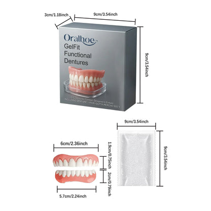 Safe, Simple Fit, Instant Smile Restoration 2026 – Plush Silicone Temporary Dentures Full Kit