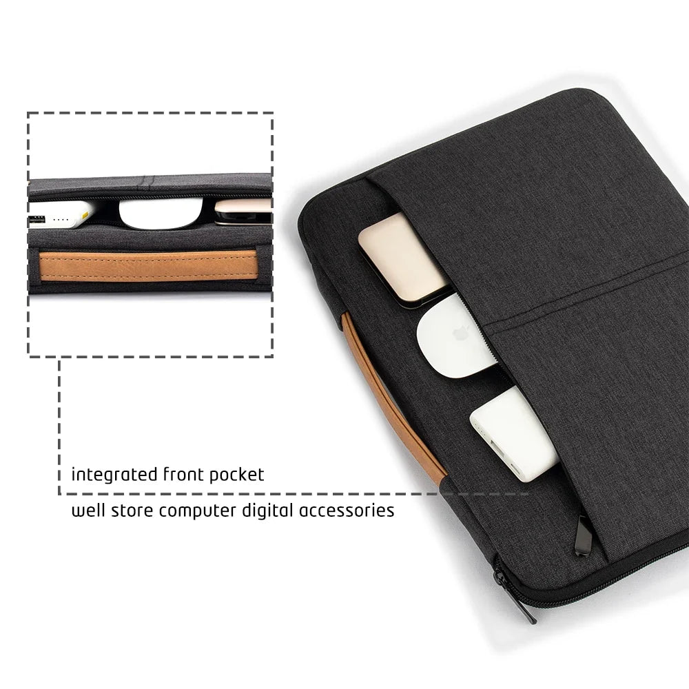Laptop Shockproof Sleeve Bag- Dark Grey Case for Travel & Business Accessories