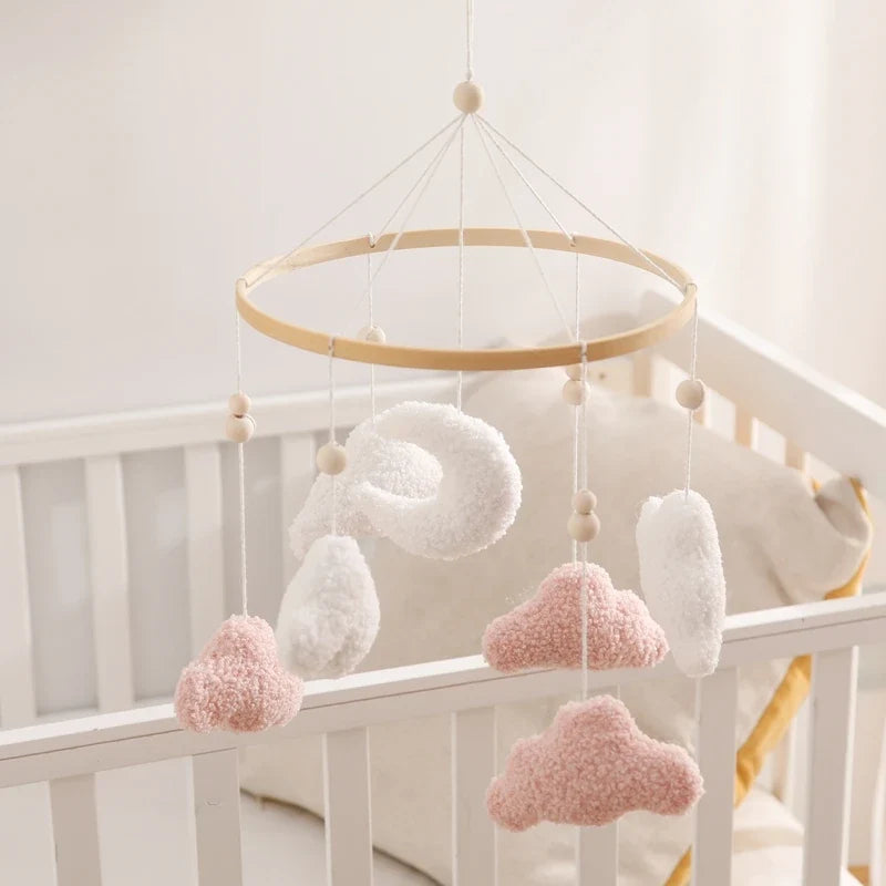Crib Baby Mobile Wooden Nursery Newborn Sensory Toys
