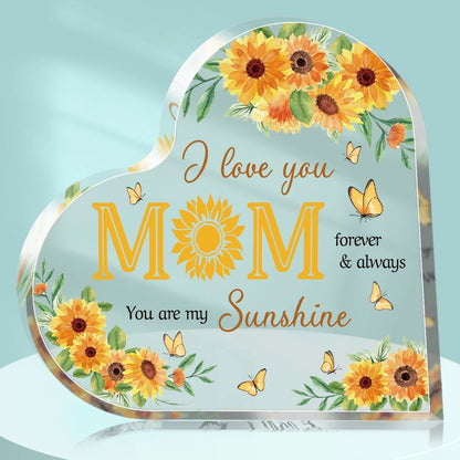 Mother's Day Gift Transparent Heart-shaped Decoration Plaque – Acrylic Heart Plaque