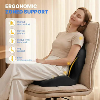 Lumbar Relief for Office Chair Car Wheelchair 2026 – Comfort-Grip Memory Foam Seat Cushion with Back Support