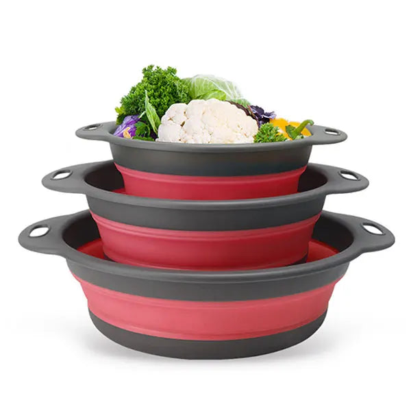 Foldable Colander Kit Self-Draining Over Sink Kitchen Strainer Spring 2026 Simple Storage