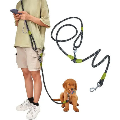 Hands Free Dog Leash Reflective Flexible Nylon Walking Jogging Leash Fall 2025 Secure Hands Free Control