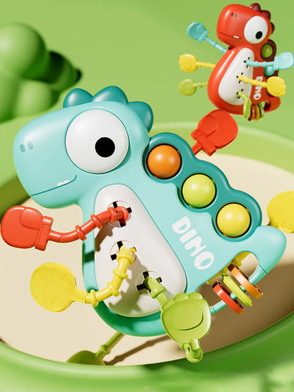 Dinosaur Montessori Pull Toy Newborn Sensory Toys Teether