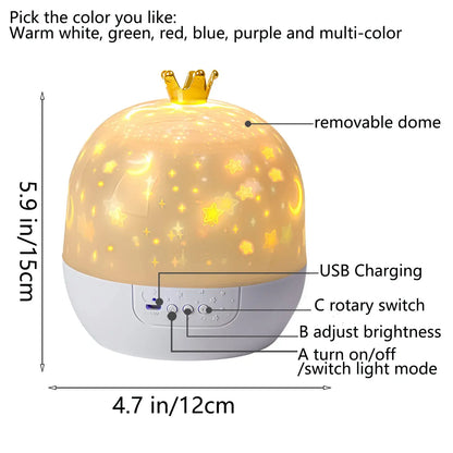 Projector2026 Edition Night Light 360 Degree Rotating Starry Galaxy With 15 Slides Kids Birthday Gift Soothing Bedroom Decor