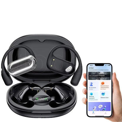 Real AI Time Translator Earbuds 144 Languages ANC Business