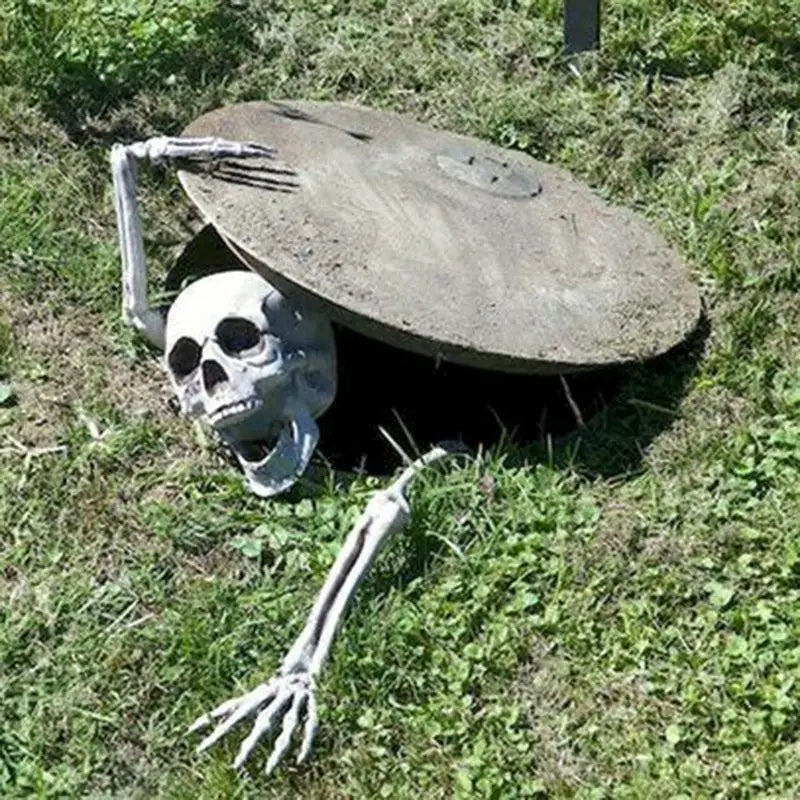 Stakes Skeleton Realistic Skull And Hands Lawn Halloween Decor Fall 2025 Outdoor Spooky Yard Prop