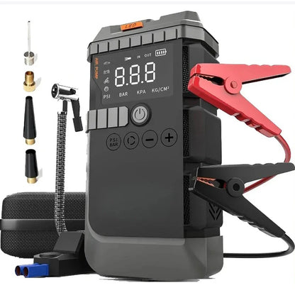 Car2025 Edition Jump Starter With Air Pump 3000A Peak Digital Tire Inflator 150 PSI Travel-Friendly Power Bank Fall