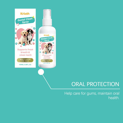 Organic Bad Breath Freshener Dog Cat Teeth Cleaning Plaque Reducer 2026 – Pet Oral Maintenance Spray 100ml