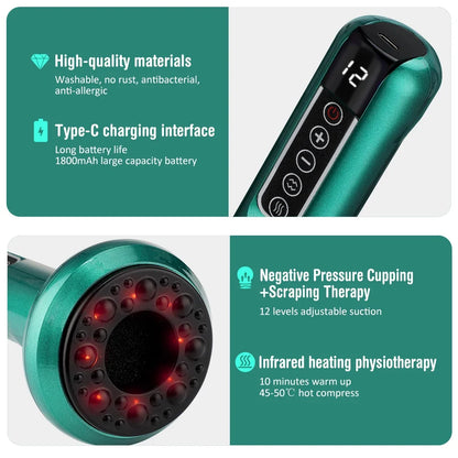Device Cupping Massage Vacuum Therapy 6 and 12 Levels Back Meridians TikTok Viral Fall 2026 Anti Cellulite Heating