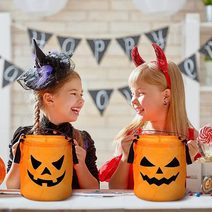 Candy Halloween Bucket LED Glow In The Dark Trick Or Treat Pail Fall 2025 Reusable Safe Visibility