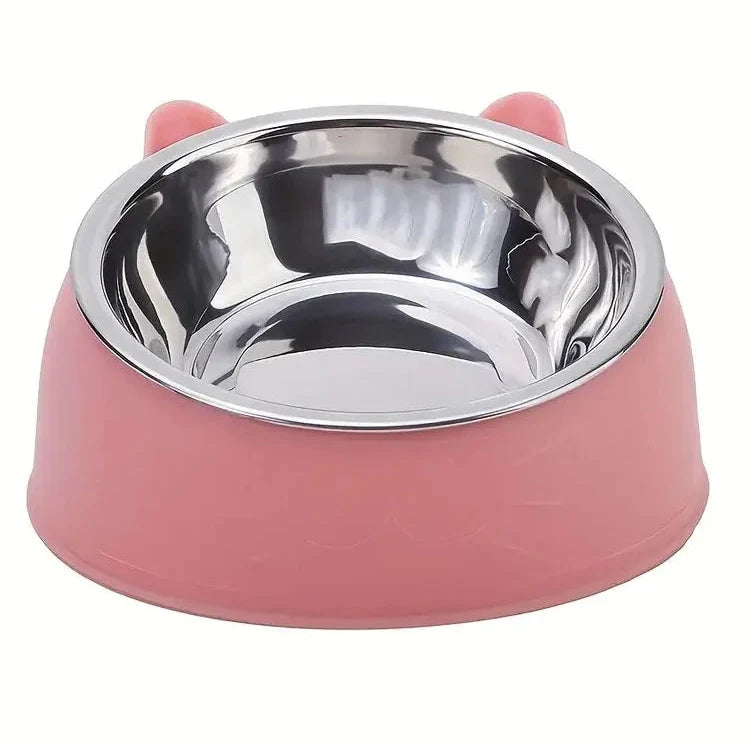 Cat 100ml Dog Bowl Raised Non Slip Tilt Feeder for Pets