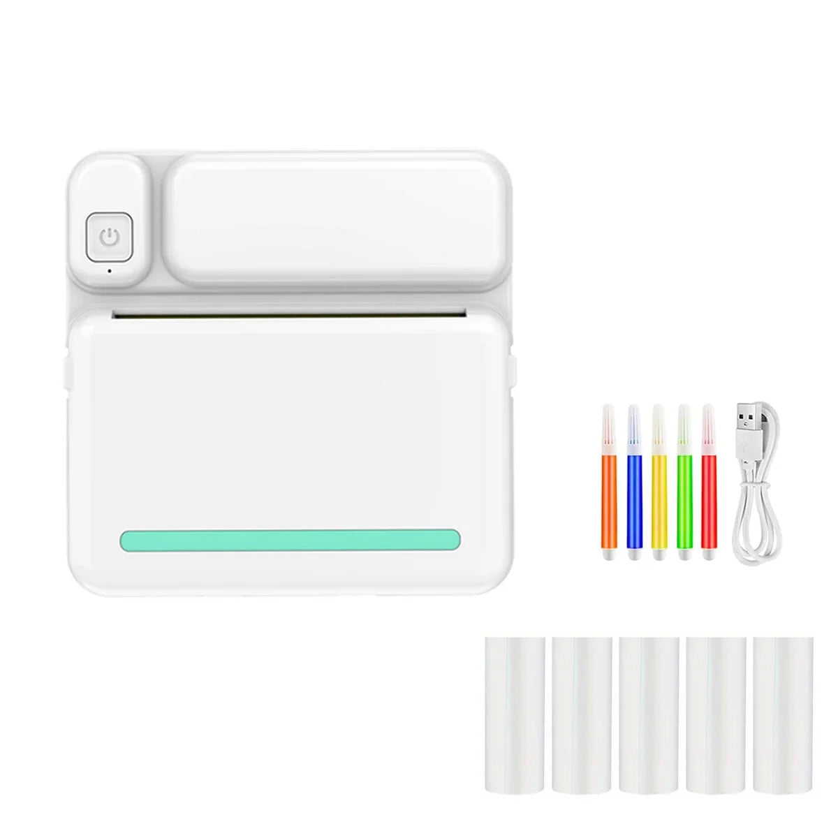 Travel-Friendly Mini Thermal Label Printer for Android iOS - Inkless Pocket Printer, Household Office Use