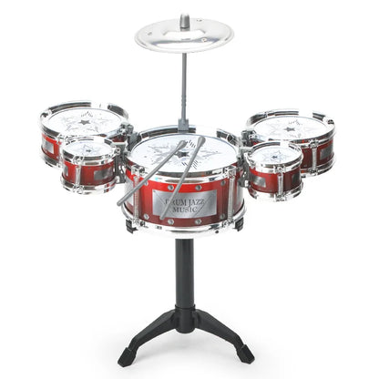 Kids Jazz Drum Kit - Beginner-Friendly Percussion Toy with 5 Drums & Cymbals for Young Musicians