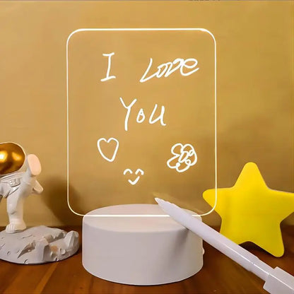 LED Creative Message Board Night Light - USB Doodle Lamp for Kids, A Fun Valentine's Day Gift