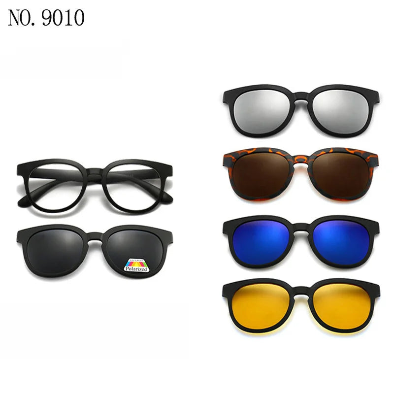 Magnetic Clip Sunglasses Interchangeable Lens Kit 5 Lenses Polarized Prescription Ready Summer 2026 Gift
