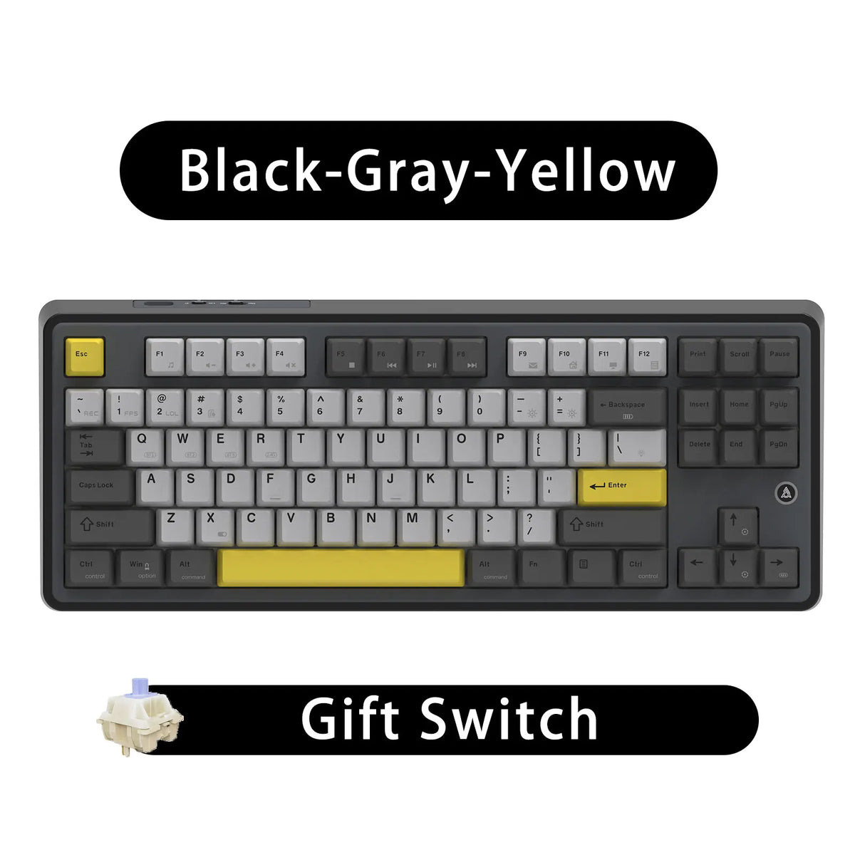 Keyboard Mechanical 87 Key Tri Mode RGB Hot Swappable