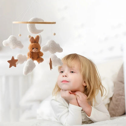 Crib Baby Mobile Wooden Nursery Newborn Sensory Toys