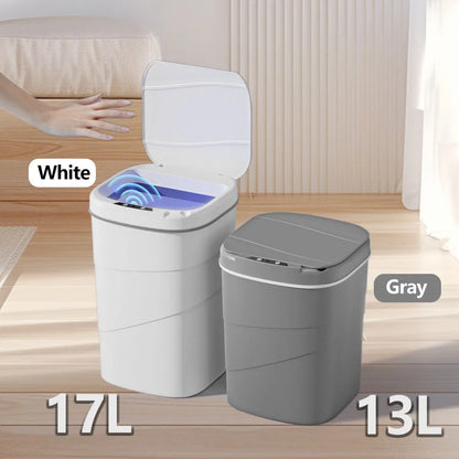 Touchless Sensor Trash Can Battery Powered Hygienic Household