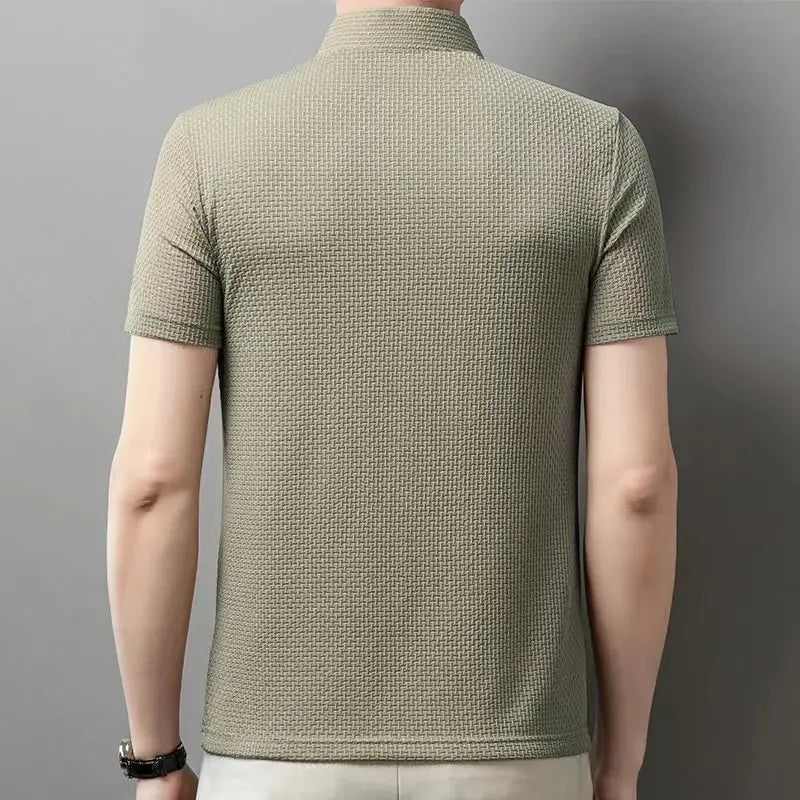 short sleeve, casual summer style, slim fit versatile top – Breathable men's polo shirt