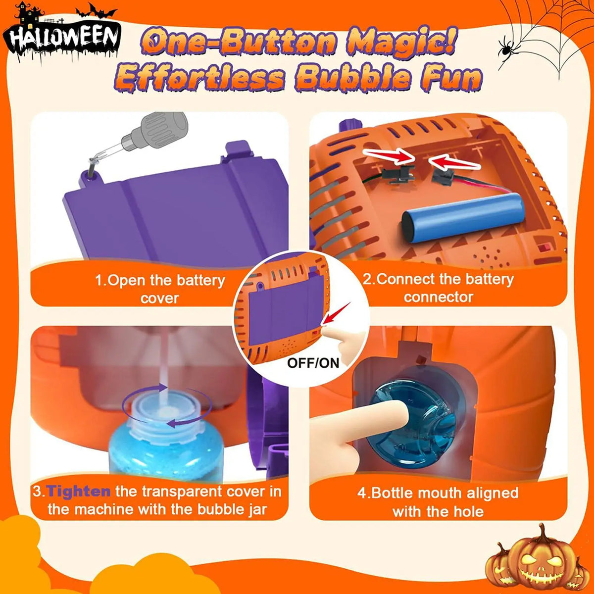 Bubble Pumpkin Machine Halloween 2025 With Lights Sound