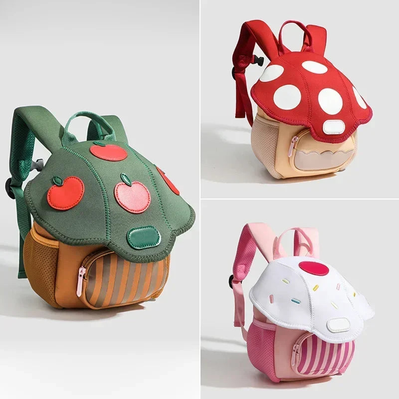 Kids Backpack Cartoon Mushroom Kindergarten Backpack Compact Preschool Bag Back To School 2025 Light Cute Gift