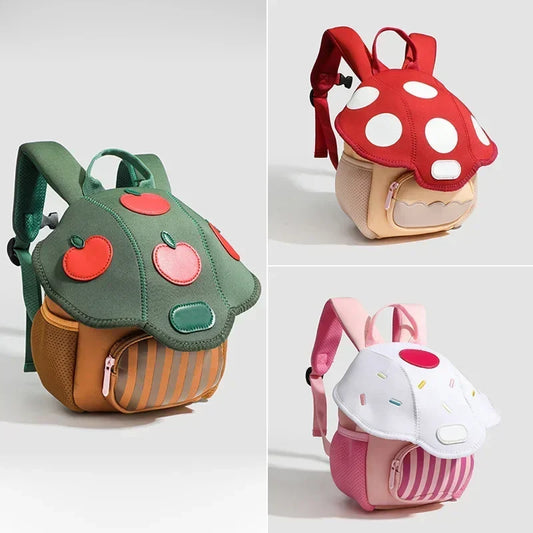 Kids Backpack Cartoon Mushroom Kindergarten Backpack Compact Preschool Bag Back To School 2025 Light Cute Gift