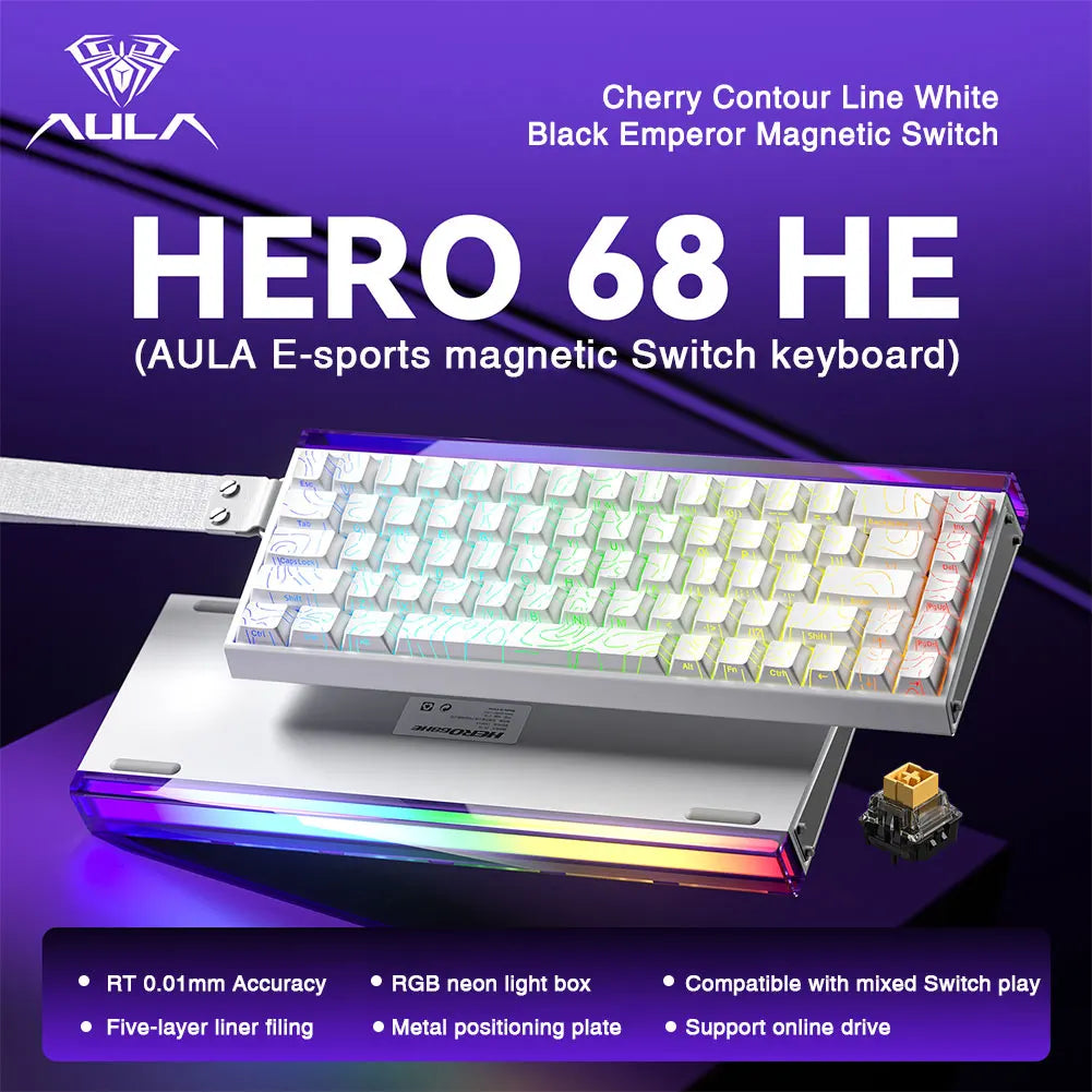 Mechanical Gaming Keyboard 68 Key RGB Travel-Friendly Esports