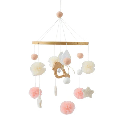 Crib Wooden Mobile Bracket Newborn Sensory Toys Soothing