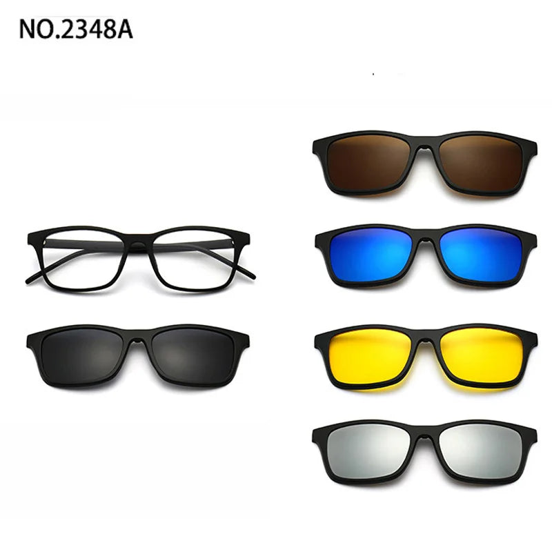 Magnetic Clip Sunglasses Interchangeable Lens Kit 5 Lenses Polarized Prescription Ready Summer 2026 Gift