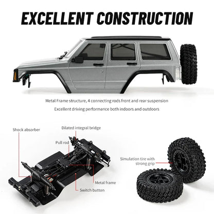 Car RC 1/18 Scale 4WD Off Road Crawler Toy Remote Control 2.4G With 40 Minute Run Time Fall 2025 Gift