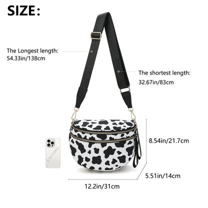 large capacity bum bag, adjustable crossbody mommy travel bag – Casual women's checkered fanny pack