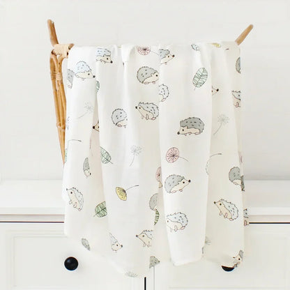Muslin Bamboo Swaddle Blanket 120x120 Cm Floral Newborn Bedding Fall 2025 Breathable Eco Friendly Baby Gift