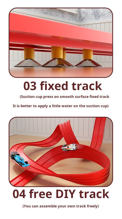 Kids Ramp Toy Back to School 2026 – Flexible DIY Double Race Track Kit Compatible 1/64 Cars
