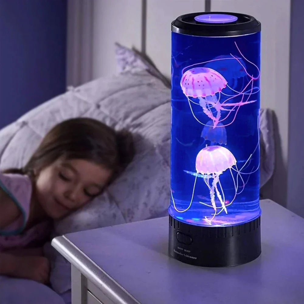 Lamp Jellyfish USB And Battery Table Night Light Kids Bedroom Decor Back To School 2025 Soothing Ambience