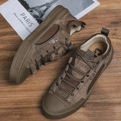 Sturdy men's outdoor sneakers - anti-slip wear-resistant fabric upper, for hiking and casual everyday